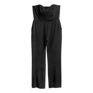 H&M Satin Strapless Jumpsuit